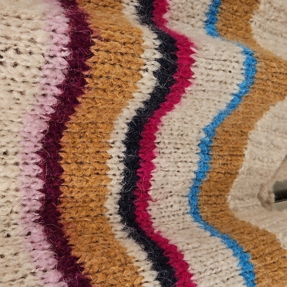 💕ROCKY BARNES x 360 Cashmere💕 Joanne Striped Wool Alpaca Cardigan Small - Picture 13 of 14